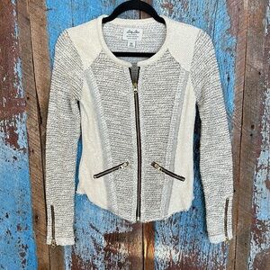 Lucky Brand Lucky Lotus Full Zip Cardigan Size XS
